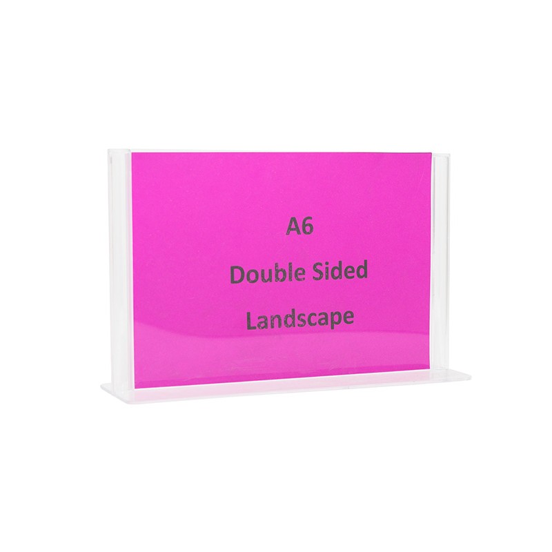 A6 Double Sided Landscape Sign Holder